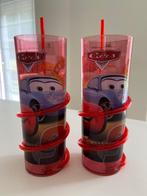 2 verres Cars en plastique avec paille intégrée, Enfants & Bébés, Cars, Utilisé, Enlèvement ou Envoi