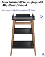Quax Luiertafel | Verzorgingstafel - Hip - Zwart/Naturel, 90 à 105 cm, Comme neuf, Enlèvement, 50 à 70 cm