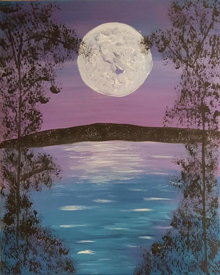 Peintures acryliques sur toile, Hobby en Vrije tijd, Schilderen, Zo goed als nieuw, Doek, Ophalen of Verzenden