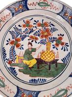 Compotier en Faïence de Desvres Style Delft Décor Asiatique, Enlèvement ou Envoi