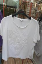 T-shirt wit broderie vooraan Escada mt M, Vêtements | Femmes, T-shirts, Manches courtes, Taille 38/40 (M), Enlèvement ou Envoi