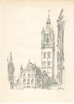 1900 - Gent - het Belfort / groot formaat, Antiek en Kunst, Ophalen of Verzenden