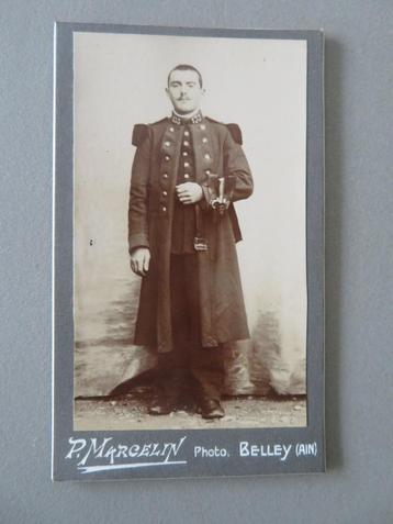 militaire foto CDV  1890 - 1914 P. Marcelin Belley (Ain) beschikbaar voor biedingen