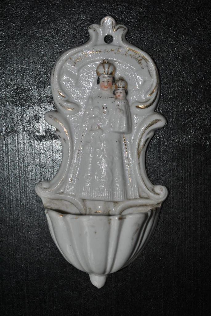 19e eeuws porseleinen lettertype Notre Dame de Chèvremont? Z, Antiek en Kunst, Antiek | Religieuze voorwerpen, Ophalen of Verzenden