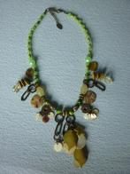 Halsketting met Kralen, Handtassen en Accessoires, Kettingen, Kunststof, Ophalen of Verzenden, Groen, Verstelbaar