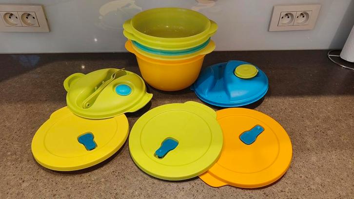 Tupperware potjes met deksels 5 stuks, Huis en Inrichting, Keuken | Tupperware, Ophalen