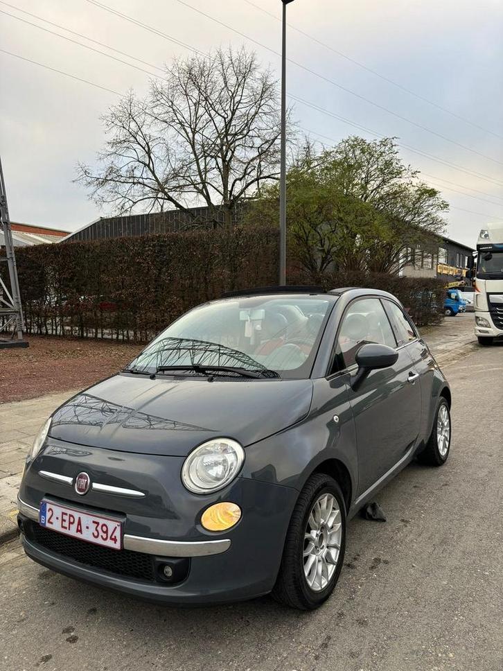 Fiat 500C - 2012 - Cabriolet - 100 000 km - Gris nardo, Autos, Fiat, Particulier, 500C, Essence, Boîte manuelle, Autres couleurs