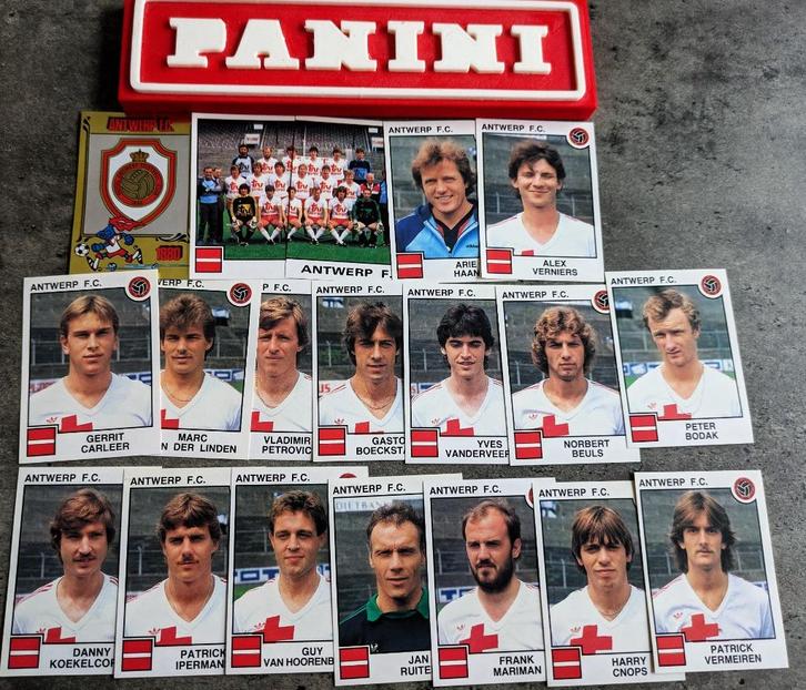PANINI FOOTBALL 85 FC ANTWERP 19 STICKERS 1985, Hobby en Vrije tijd, Stickers en Plaatjes, Verzenden