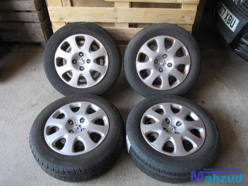 PEUGEOT 307 BANDEN STALEN VELGEN 196 65 15 INCH 4X108, Auto-onderdelen, Overige Auto-onderdelen, Peugeot, Gebruikt, Ophalen