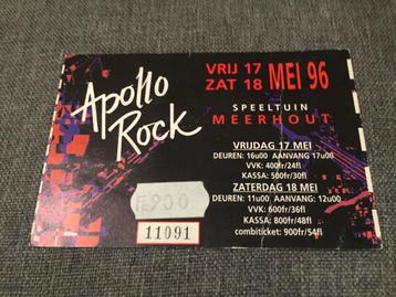 Vintage Concert Ticket Apolo Rock beschikbaar voor biedingen