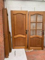 3 massief houten deuren te koop, Doe-het-zelf en Bouw, Deuren en Vliegenramen, 80 tot 100 cm, Gebruikt, Vouwdeur, Hout