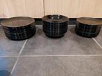 Set borden zwart, Ophalen, Zo goed als nieuw, Bord(en)