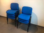 7 identieke stoelen, Ophalen, Gebruikt, Blauw, Stof