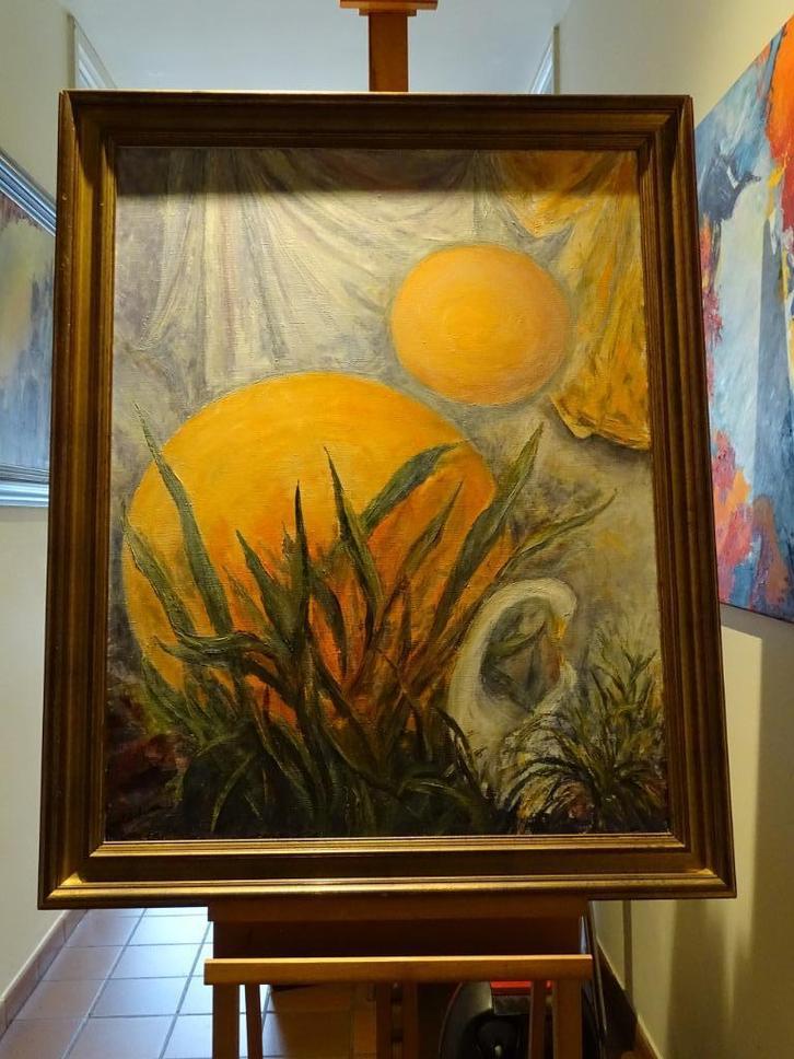 Schilderijen (Adeline Goossens - 1933-2025), Antiek en Kunst, Kunst | Schilderijen | Abstract, Ophalen