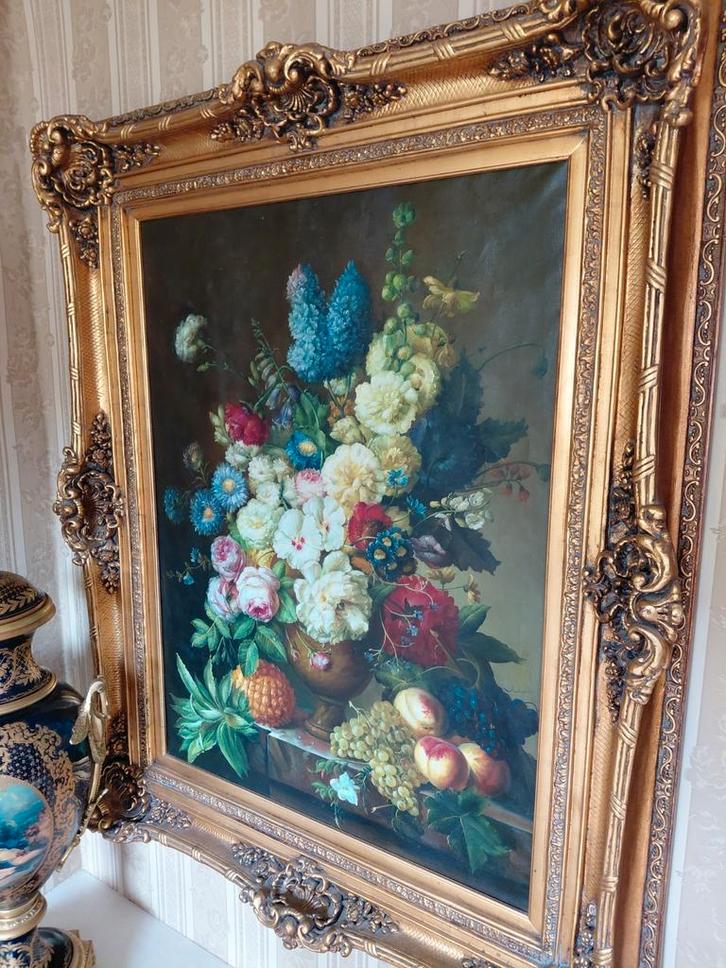 Eenorm groot stilleven 160x130, Antiek en Kunst, Kunst | Schilderijen | Klassiek, Ophalen