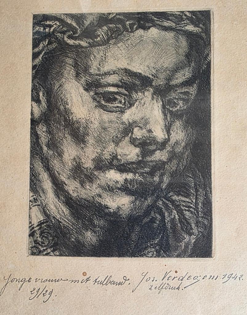 Originele etsen - Jos Verdegem, Antiek en Kunst, Kunst | Etsen en Gravures, Ophalen of Verzenden
