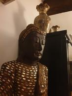 Bouddha du siècle dernier en bois dur 178 cm Très bel exempl, Antiquités & Art, Enlèvement