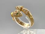 21 Karaat Slangenring smaragd en zirkonia's.2026/60, Handtassen en Accessoires, Ringen, Zo goed als nieuw, 17 tot 18, Dame of Heer