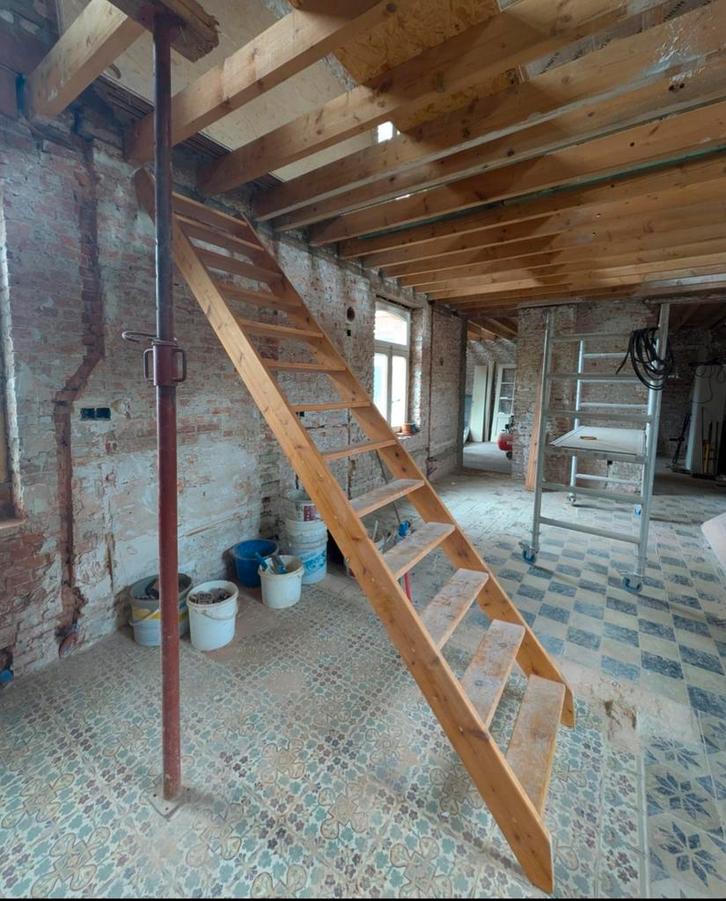 Houten trap, Doe-het-zelf en Bouw, Ladders en Trappen, Gebruikt, Trap, Ophalen