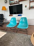 2 vintage turquoise Eames (LSR) - Herman Miller - fibreglass, Ophalen of Verzenden