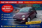 Fiat 500 11/2020 46000km hybride, Auto's, Fiat, Voorwielaandrijving, Stof, Overige kleuren, Elektrische ramen