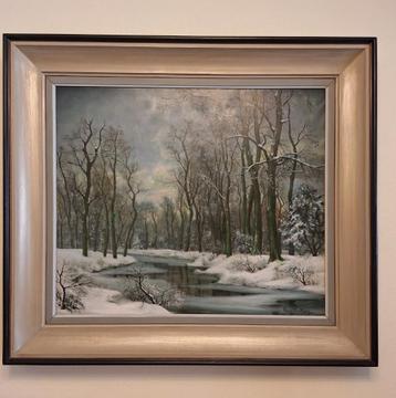 Sneeuwlandschap - Schilderij Frans PEREBOOM (1897-1969) beschikbaar voor biedingen