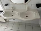 dubbele lavabo, Huis en Inrichting, Ophalen, Gebruikt, 100 tot 150 cm, Minder dan 100 cm