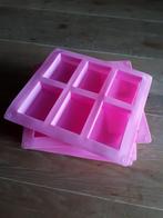Siliconen mal - 6 vakken - bakvorm - zeepmal - roze, Hobby & Loisirs créatifs, Confection de Gâteaux & Cupcakes, Comme neuf, Moule