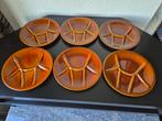 6 fondueborden Keralux Boch Frères, Enlèvement ou Envoi