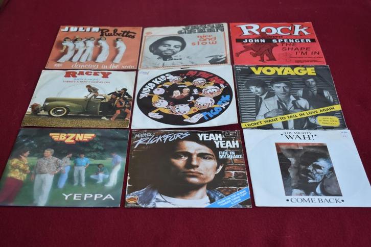 45t's hits jaren 60/70/80,, Cd's en Dvd's, Vinyl | Rock, Zo goed als nieuw, Overige genres, Overige formaten, Ophalen of Verzenden