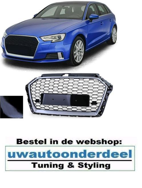 Audi A3 8V RS3 Look Sport Grill Zwart Honingraat, Auto diversen, Tuning en Styling, Ophalen of Verzenden