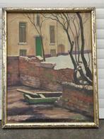 huile sur toile signe rene de baugnies, Antiek en Kunst, Ophalen of Verzenden