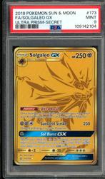 Solgaleo GX PSA 9 -173/156 -Soleil et lune -Ultra Prism 2018, Enlèvement ou Envoi, Comme neuf, Cartes en vrac