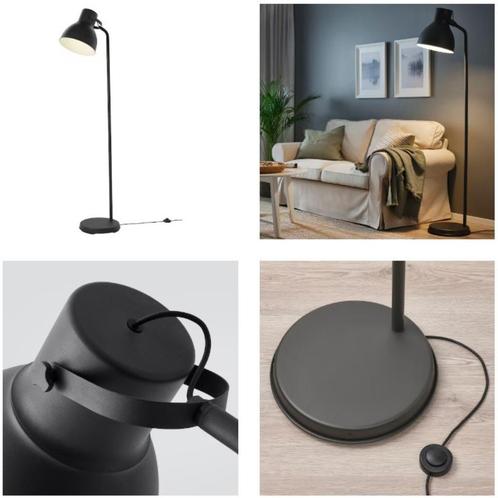 Hektar staande lamp IKEA, Huis en Inrichting, Lampen | Vloerlampen, Zo goed als nieuw, 150 tot 200 cm, Metaal, Ophalen of Verzenden