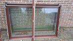 2X Aluminium buitenraam, Ophalen, Gevelraam of Ruit, Gebruikt, 80 tot 120 cm