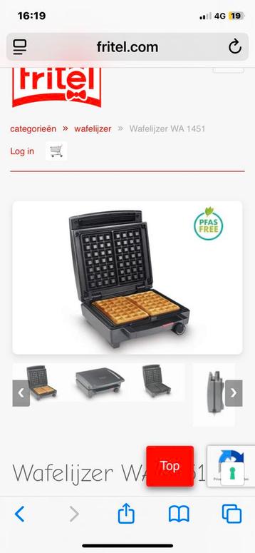 Nieuw fritel wafelijzer beschikbaar voor biedingen