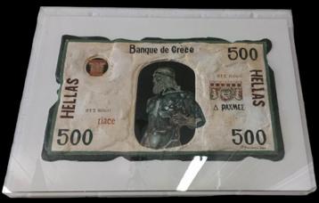 Brigitte Harrewyn "500 drachmen".uit 2001.  beschikbaar voor biedingen