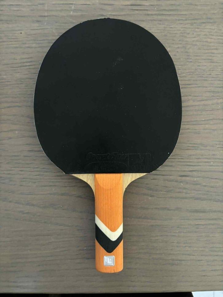 Raquette de tennis de table montée – quasi neuve, Sport en Fitness, Tennis, Nieuw, Racket, Ophalen of Verzenden