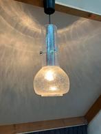Vintage bubbel glazen hanglamp, glas met chroom, Ophalen of Verzenden, Gebruikt
