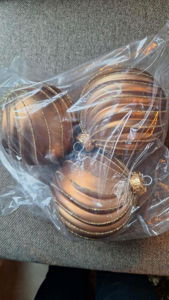 Groot assortiment kerstballen kleur Gember, Diversen, Kerst, Ophalen