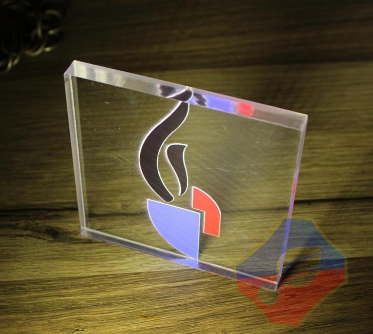 RIJKSWACHT LUXE PLEXI LOGO DISPLAY (nr03) 10x10x1, Verzamelen, Militaria | Algemeen, Rijkswacht, Embleem of Badge, Verzenden