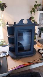 Vitrine Wandkastje luxeblauw, Ophalen