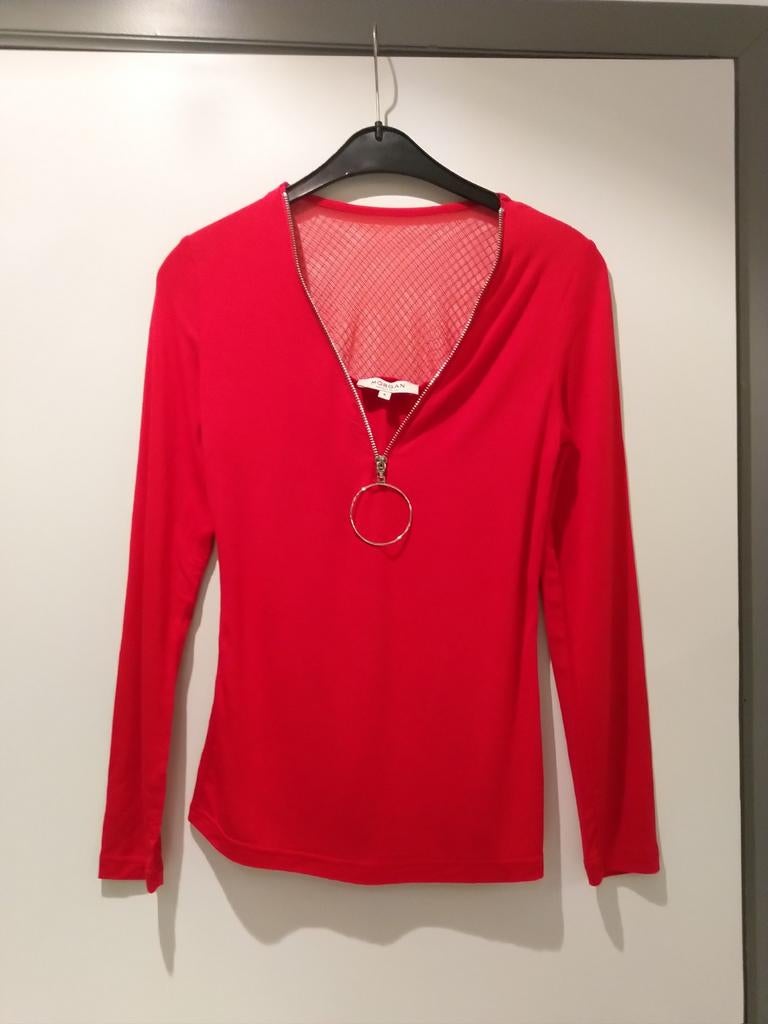 Blouse rood Morgan maat S, Nieuw, Maat 36 (S), Rood, Morgan