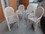 set 4 rotan stoelen, Tuin en Terras, Tuinstoelen, Ophalen, Gebruikt, Rotan