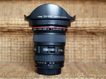 Canon EF 17-40mm f/4 L USM: professionele groothoek zoomlens beschikbaar voor biedingen