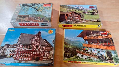 4 puzzels, 1000 en 1500 stukken, Hobby & Loisirs créatifs, Sport cérébral & Puzzles, Utilisé, Enlèvement ou Envoi