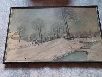 Schilderij op panneel 59x33cm beschikbaar voor biedingen