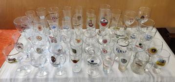 Collectie oude bierglazen (>45 glazen)