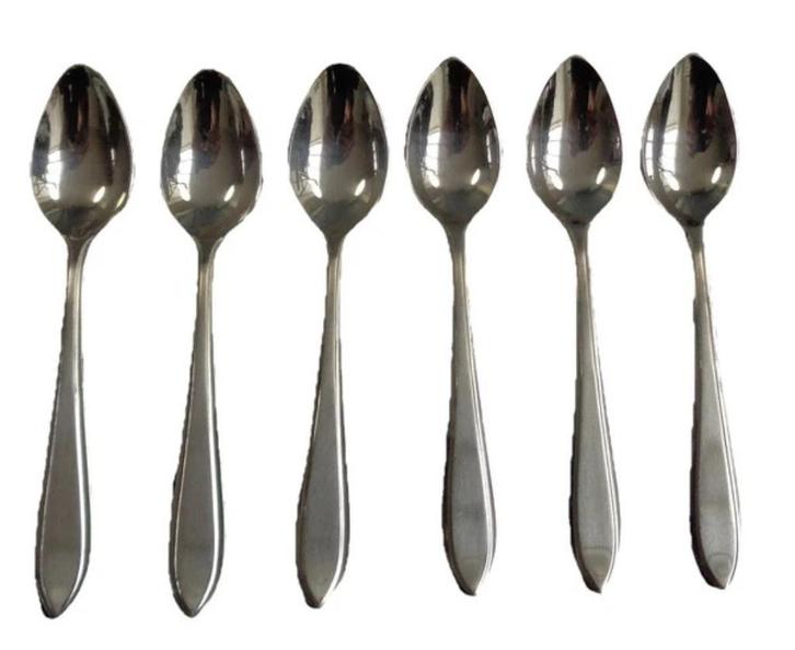 SOLA GZ 430 PUNTFILET set 6 mokkalepels espressolepels 9cm m, Huis en Inrichting, Keuken | Bestek, Zo goed als nieuw, Verzenden