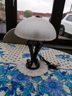 Antieke Art Deco gehamerde ijzeren bureaulamp of tafellamp, Antiek en Kunst, Ophalen of Verzenden